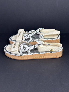 Chanel rope white sandals - 6 UK