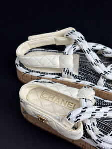 Chanel rope white sandals - 6 UK