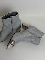 Load image into Gallery viewer, Casadei silver glitter ankle boots - 5 UK
