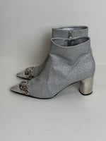 Load image into Gallery viewer, Casadei silver glitter ankle boots - 5 UK
