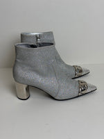 Load image into Gallery viewer, Casadei silver glitter ankle boots - 5 UK
