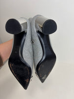 Load image into Gallery viewer, Casadei silver glitter ankle boots - 5 UK
