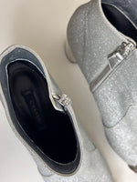 Load image into Gallery viewer, Casadei silver glitter ankle boots - 5 UK
