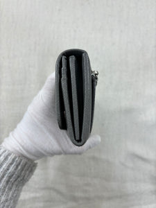 Prada saffiano grey wallet