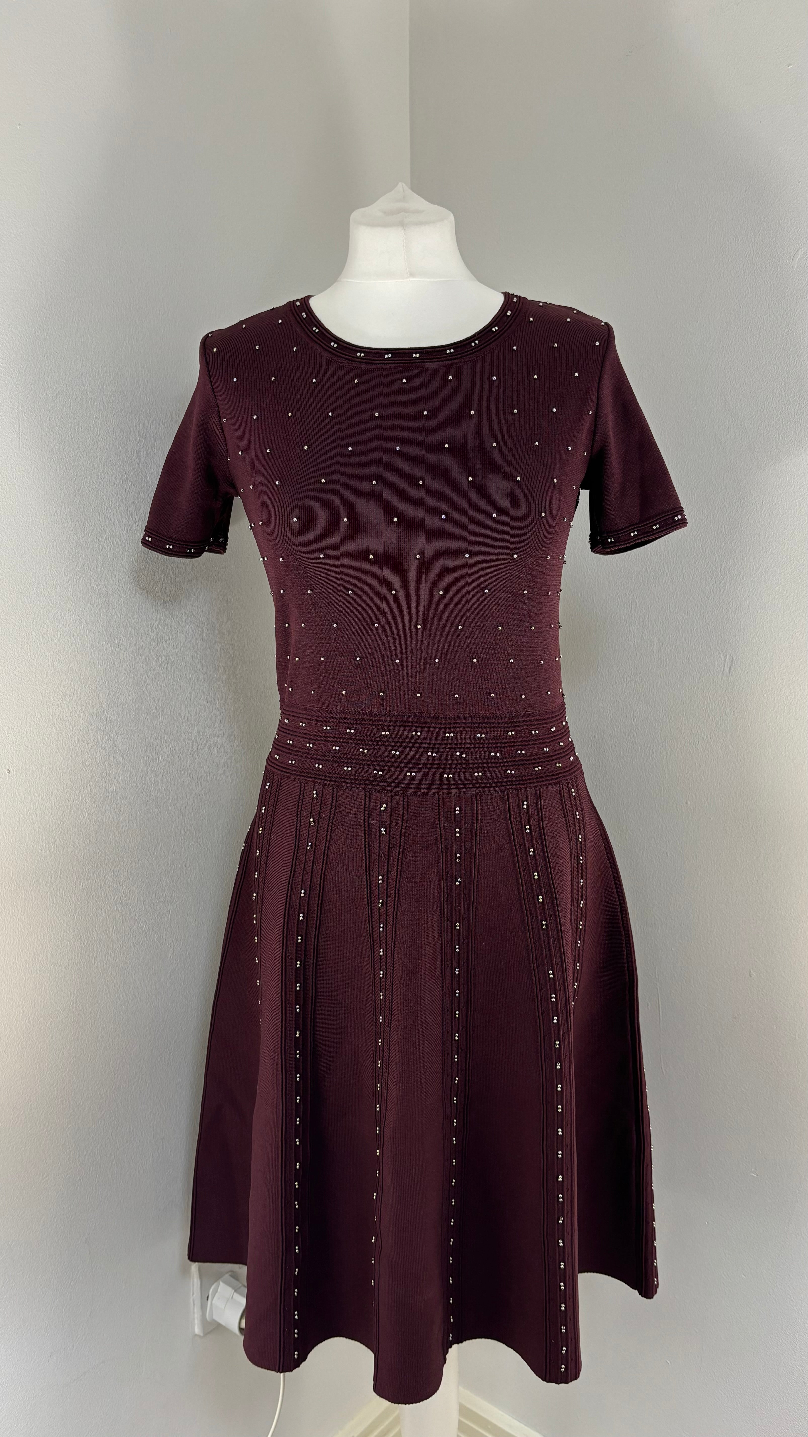 Sandro Paris burgundy knit dress - S FriendshopLondon Sandro Paris burgundy knit dress - S FriendshopLondon