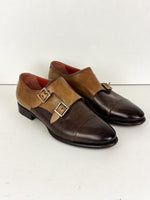 Load image into Gallery viewer, Santoni Two-Tone Double Monk Strap Shoes - 4 UK
