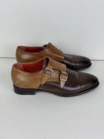 Load image into Gallery viewer, Santoni Two-Tone Double Monk Strap Shoes - 4 UK

