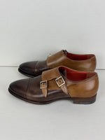 Load image into Gallery viewer, Santoni Two-Tone Double Monk Strap Shoes - 4 UK
