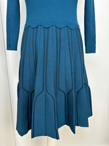 Sandro blue long sleeves dress - 10 UK