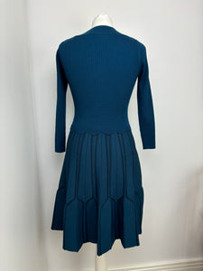 Sandro blue long sleeves dress - 10 UK