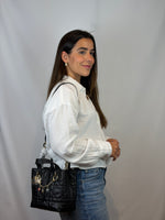Load image into Gallery viewer, Dior Small Toujours Vertical Black Bag Cannage Calfskin
