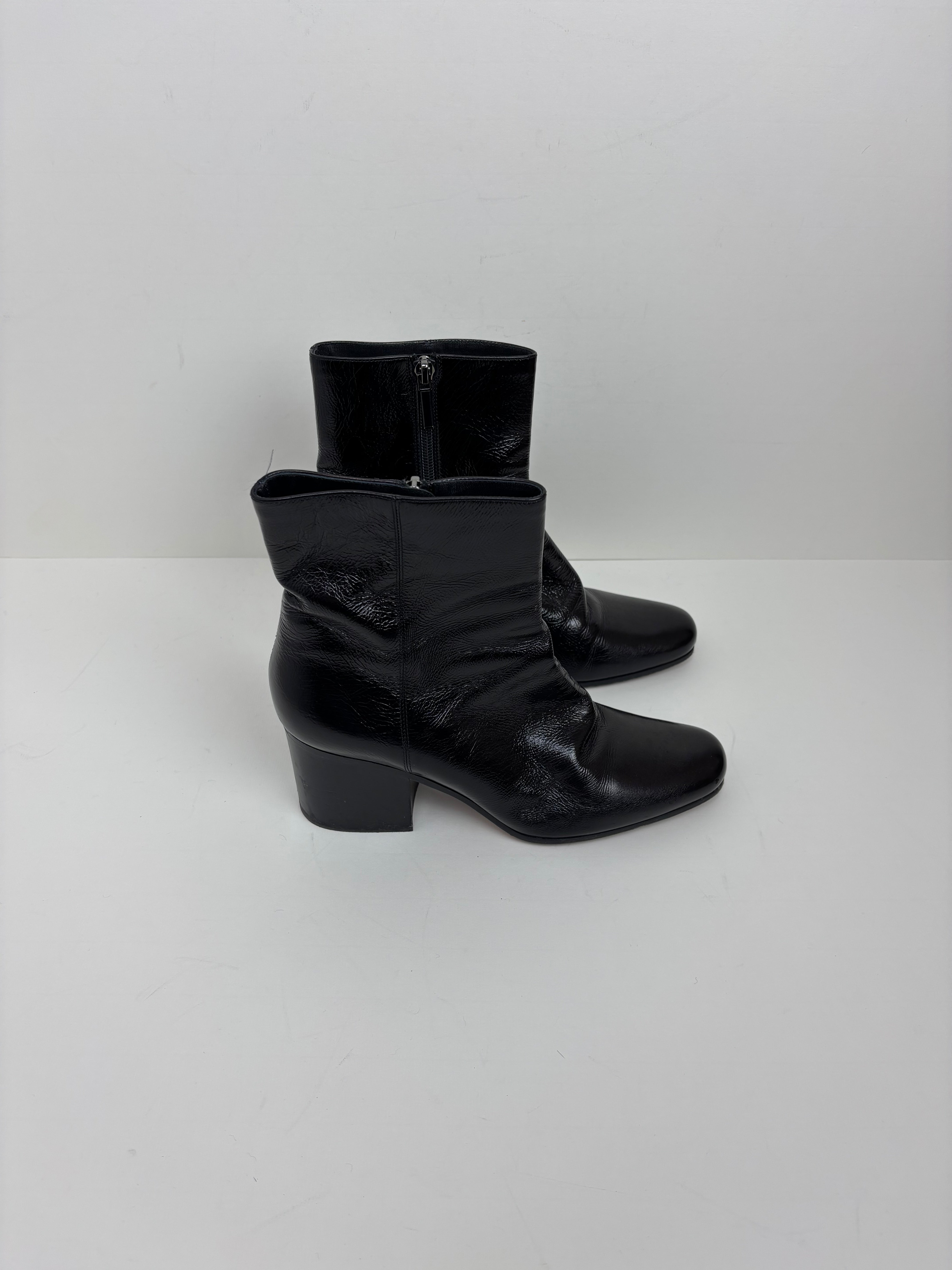 Dior black leather boots - 6 UK