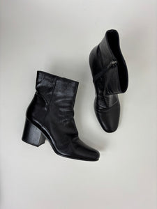 Dior black leather boots - 6 UK