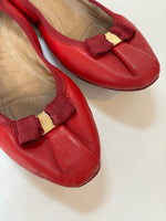 Load image into Gallery viewer, Ferragamo red ballerinas - 5 UK
