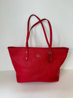 Load image into Gallery viewer, Coach red tote bag
