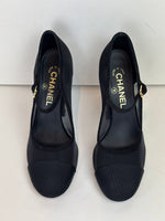 Load image into Gallery viewer, Chanel black Mary Jane heels - 5.5 UK
