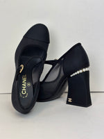 Load image into Gallery viewer, Chanel black Mary Jane heels - 5.5 UK
