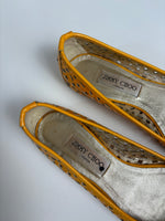 Load image into Gallery viewer, Jimmy Choo yellow ballerinas - 6 UK
