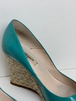 Load image into Gallery viewer, LK Bennett turquoise espadrille - 4 UK
