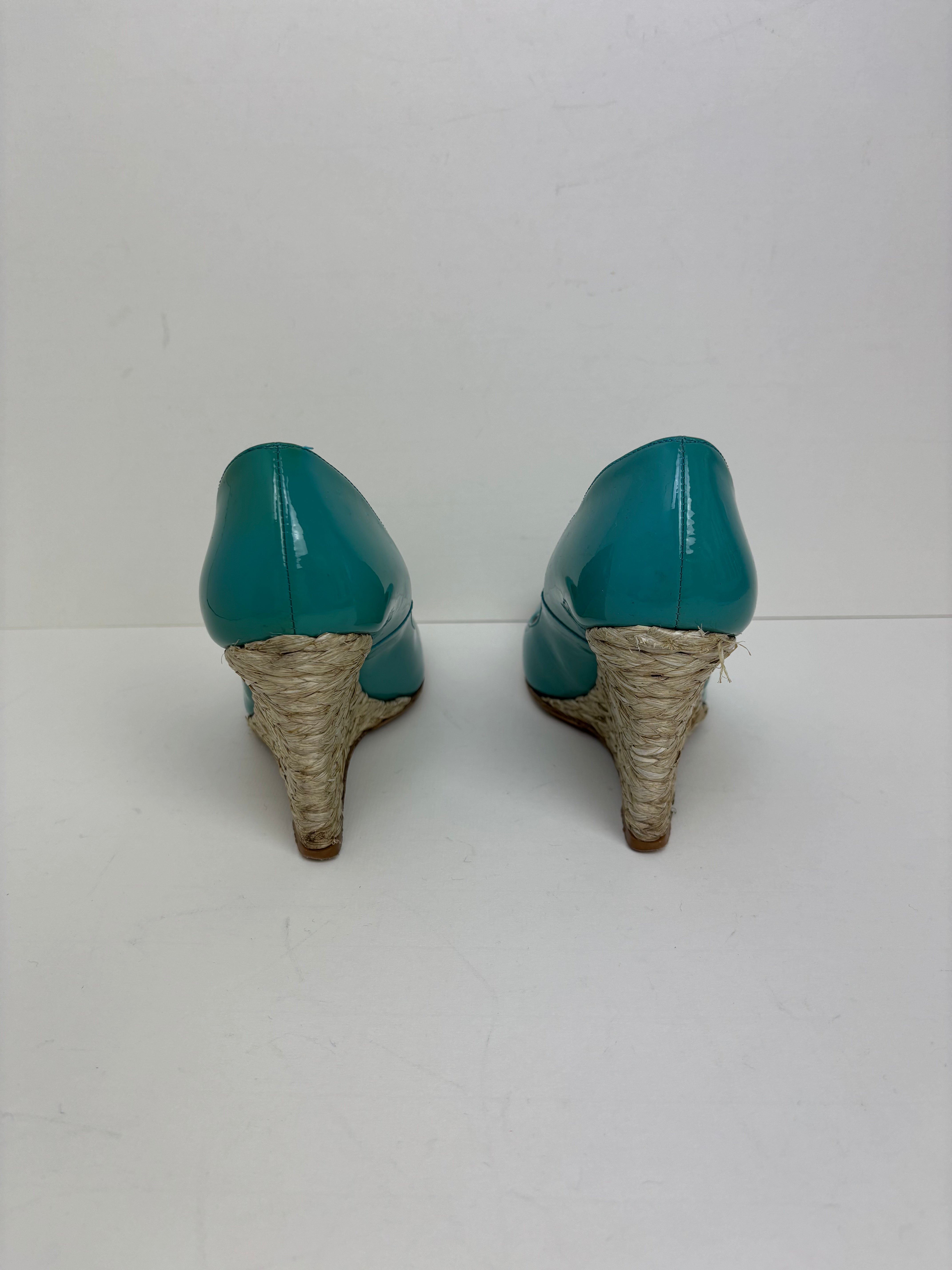 LK Bennett turquoise espadrille - 4 UK