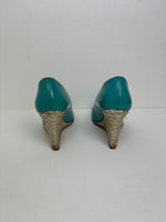 Load image into Gallery viewer, LK Bennett turquoise espadrille - 4 UK
