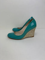 Load image into Gallery viewer, LK Bennett turquoise espadrille - 4 UK

