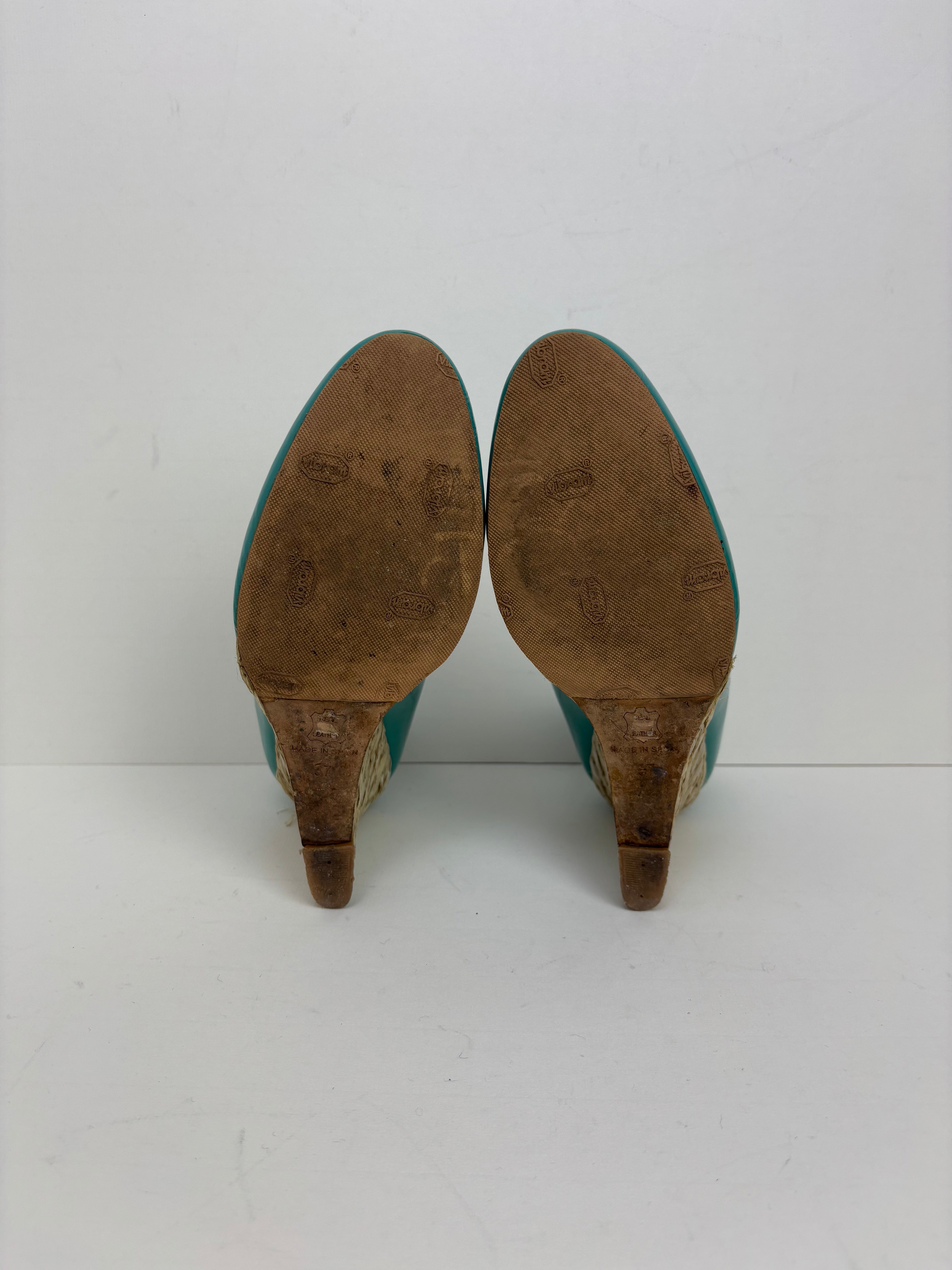 LK Bennett turquoise espadrille - 4 UK