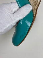 Load image into Gallery viewer, LK Bennett turquoise espadrille - 4 UK
