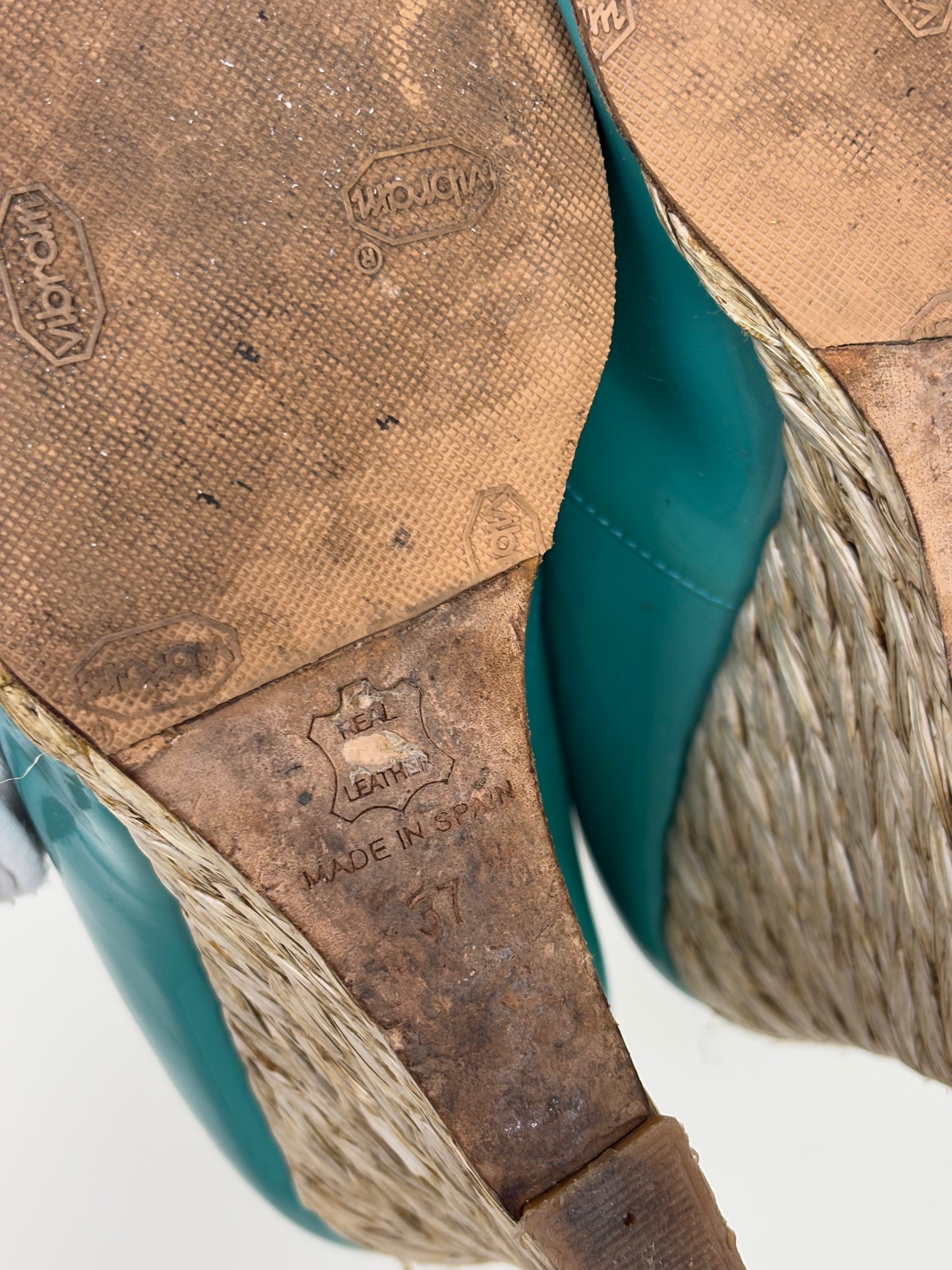 LK Bennett turquoise espadrille - 4 UK