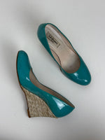 Load image into Gallery viewer, LK Bennett turquoise espadrille - 4 UK
