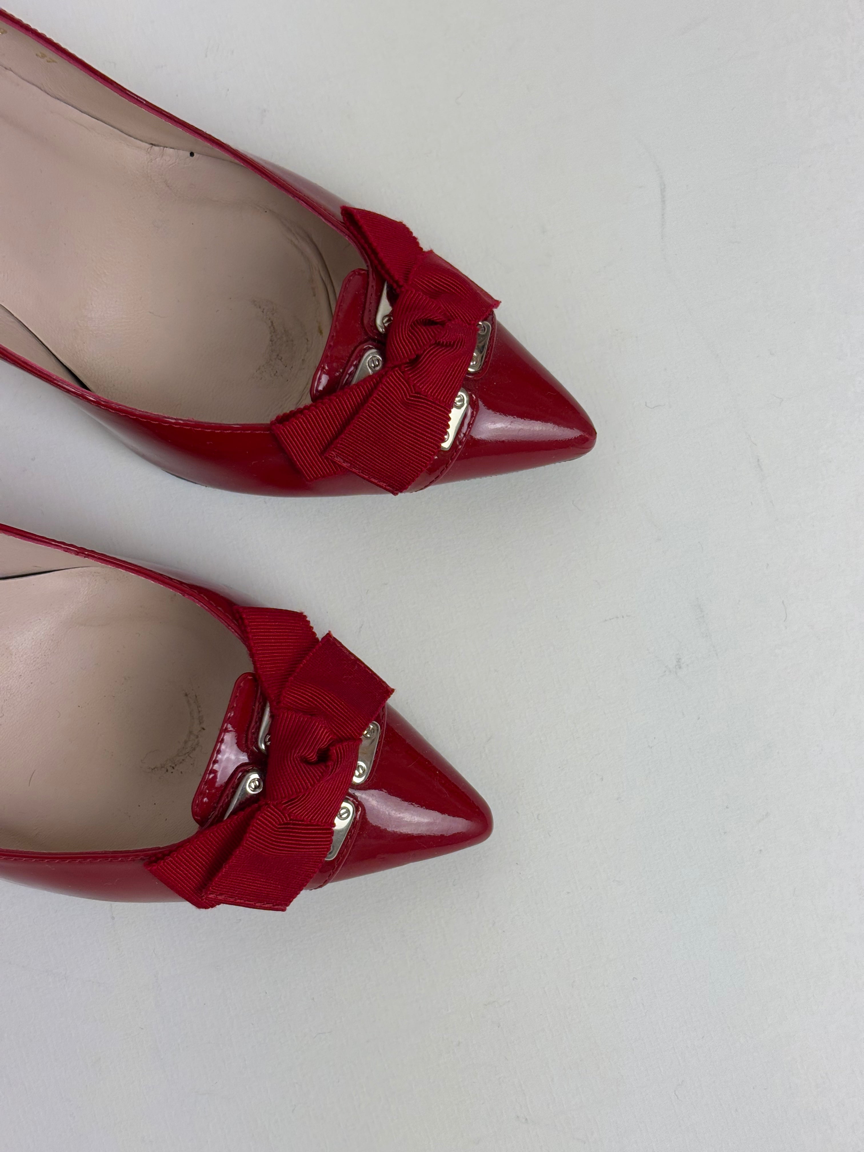 LK Bennett red scarpin - 4 UK
