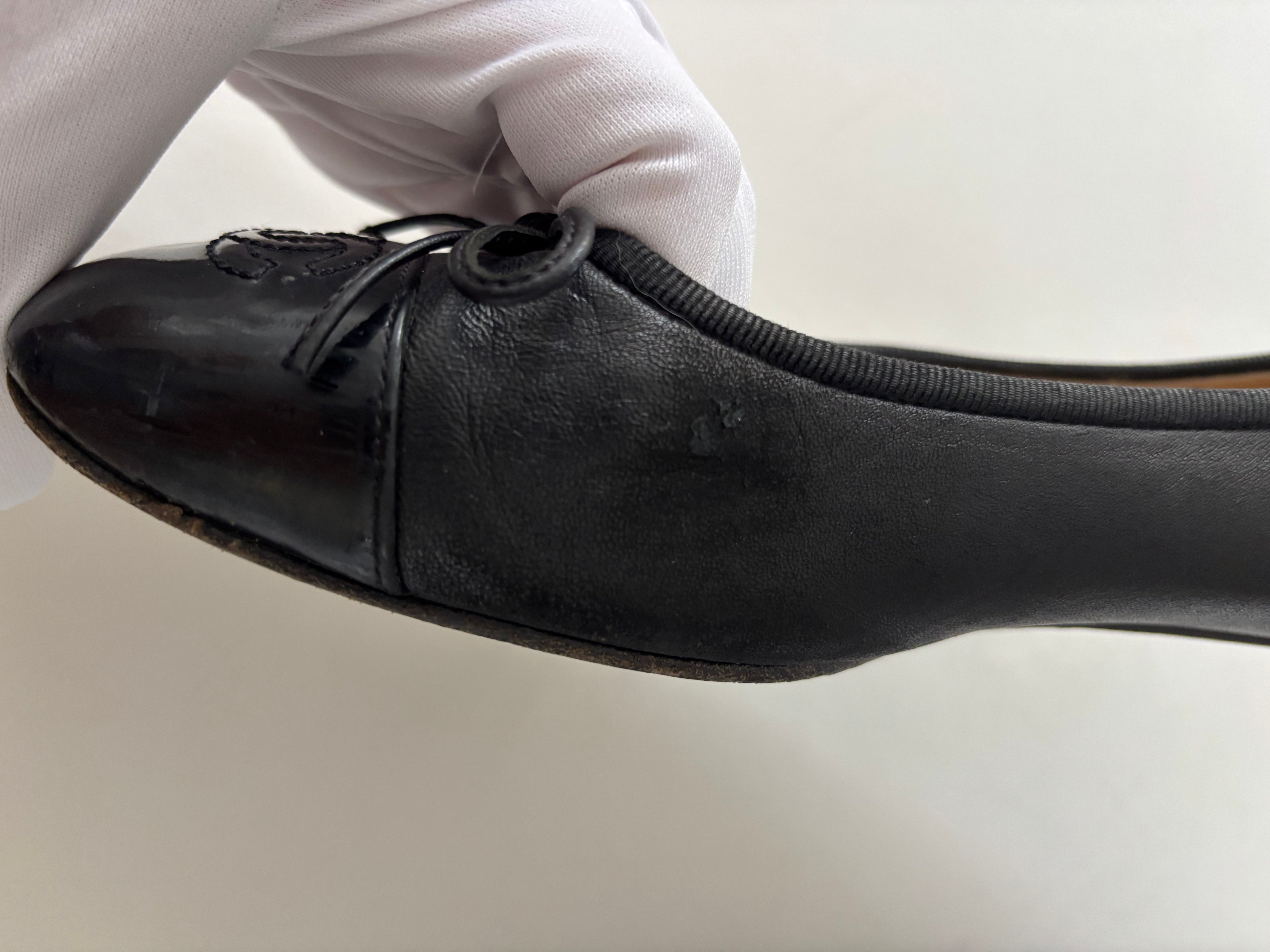 Chanel black ballerina flats - 7.5 UK