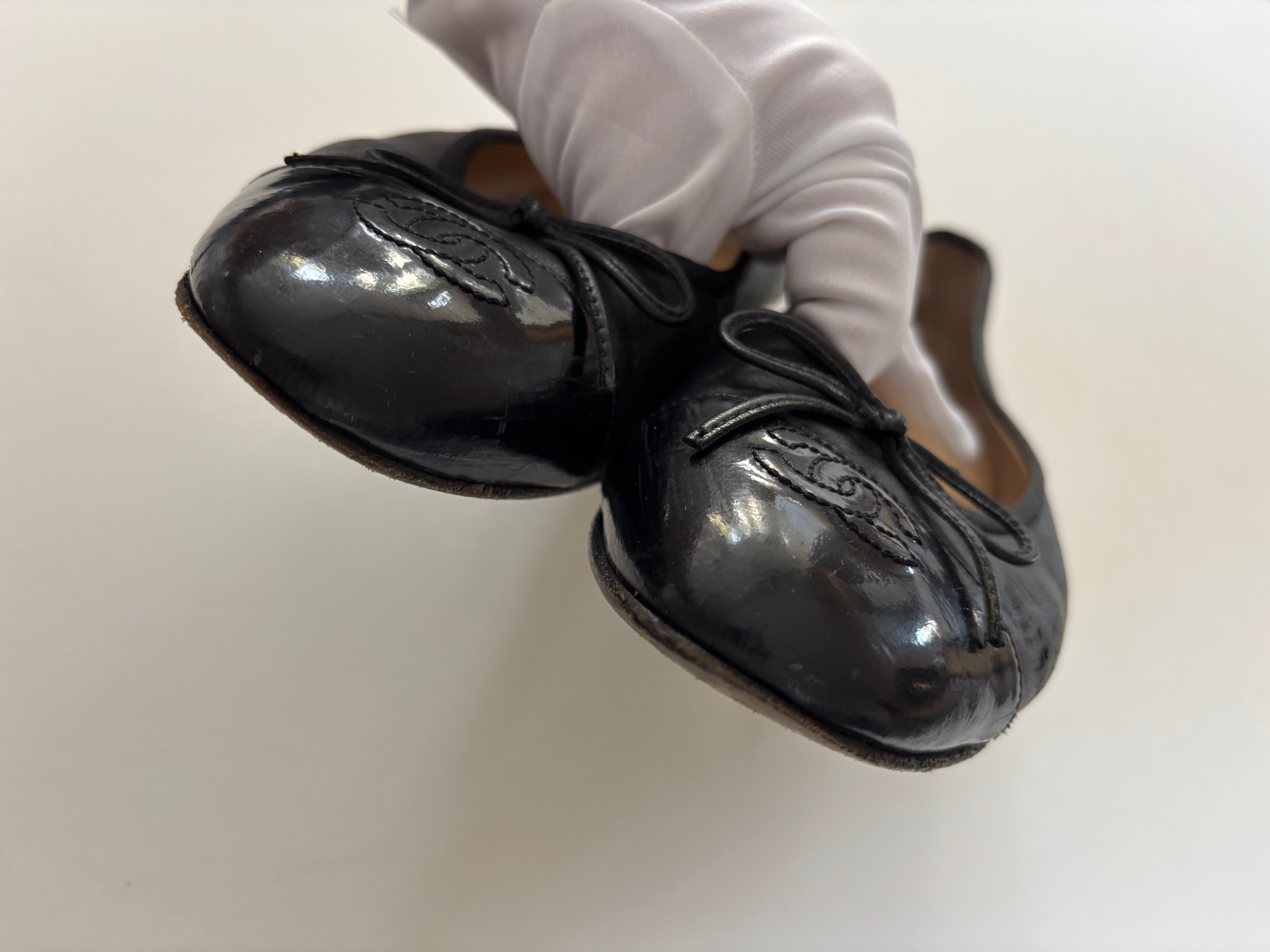 Chanel black ballerina flats - 7.5 UK