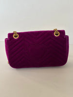 Load image into Gallery viewer, Gucci GG Marmot fuchsia velvet bag
