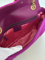 Load image into Gallery viewer, Gucci GG Marmot fuchsia velvet bag
