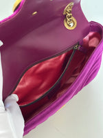 Load image into Gallery viewer, Gucci GG Marmot fuchsia velvet bag
