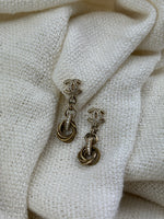 Load image into Gallery viewer, Chanel CC chain earrings
