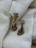 Load image into Gallery viewer, Chanel CC chain earrings
