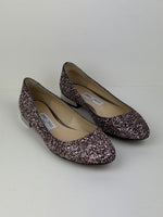 Load image into Gallery viewer, Jimmy Choo glitter ballerinas - 4 UK
