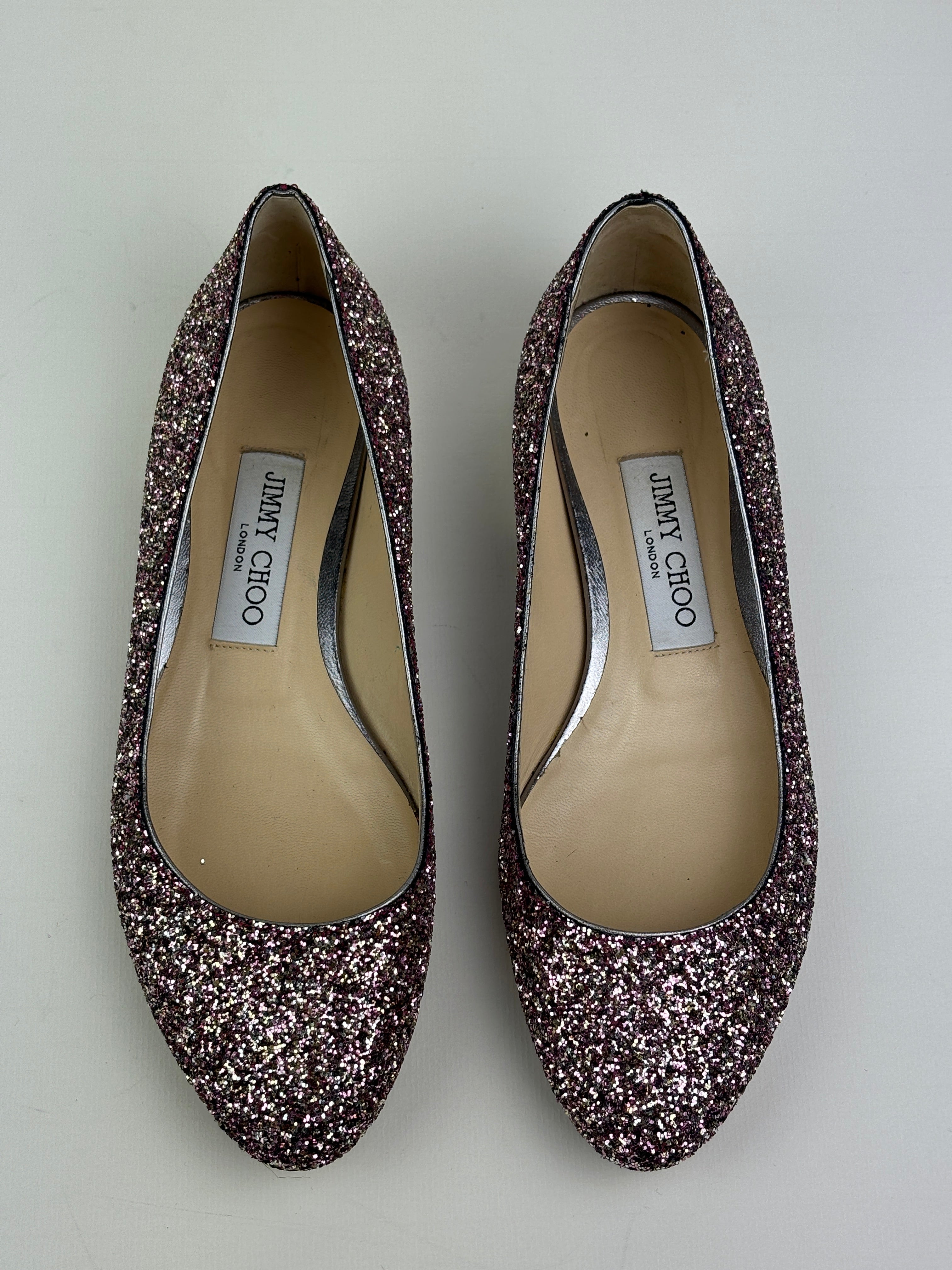 Jimmy Choo glitter ballerinas - 4 UK