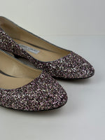 Load image into Gallery viewer, Jimmy Choo glitter ballerinas - 4 UK
