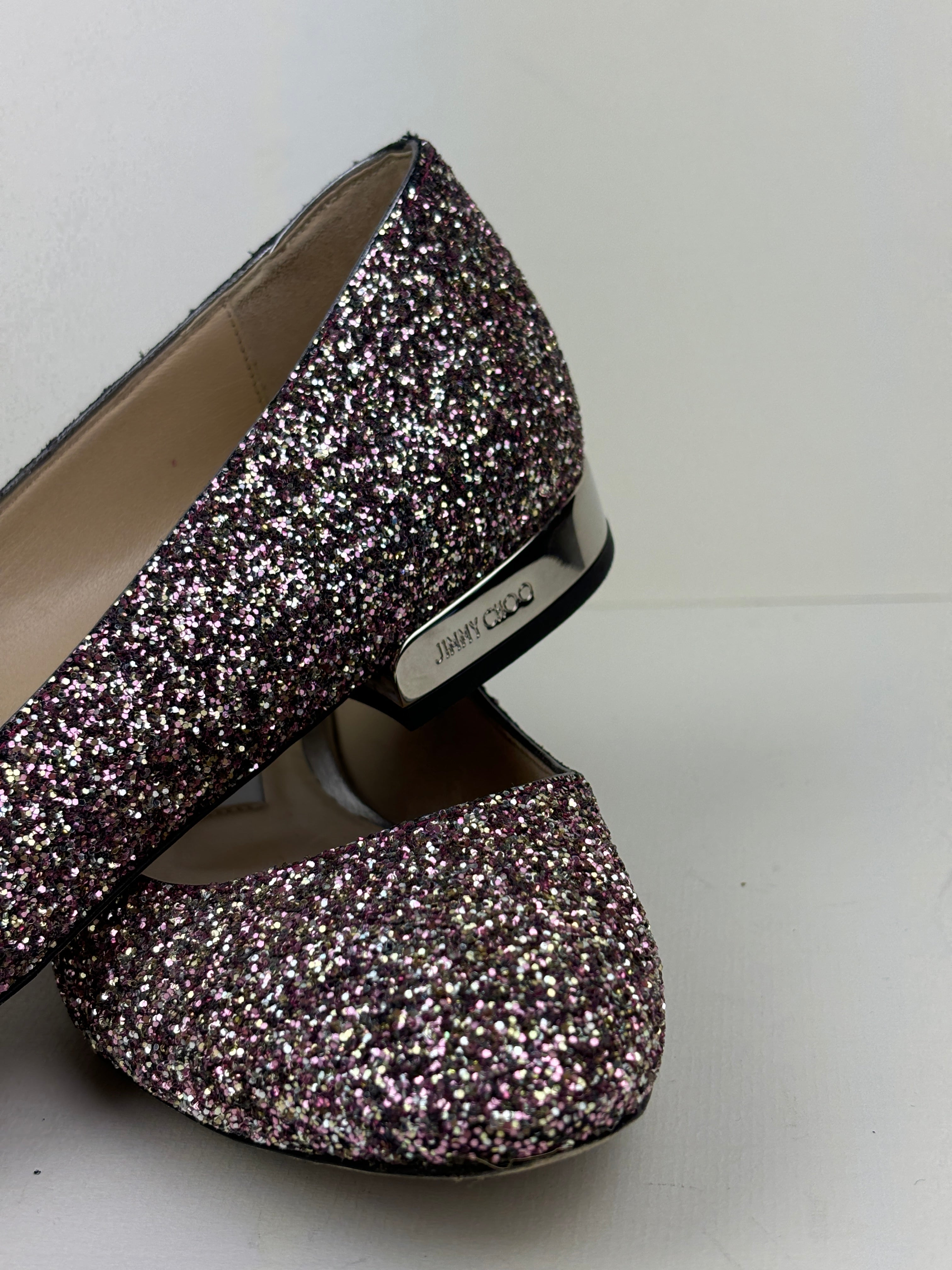 Jimmy Choo glitter ballerinas - 4 UK