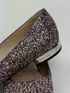 Jimmy Choo glitter ballerinas - 4 UK