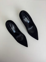 Load image into Gallery viewer, Prada black suede scarpin - 34.5 EU
