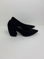 Load image into Gallery viewer, Prada black suede scarpin - 34.5 EU
