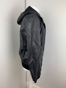 MENSWEAR - Dolce & Gabbana hoodie leather jacket - 48 UK