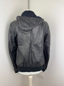 MENSWEAR - Dolce & Gabbana hoodie leather jacket - 48 UK
