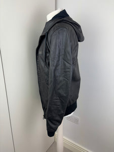 MENSWEAR - Dolce & Gabbana hoodie leather jacket - 48 UK