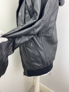 MENSWEAR - Dolce & Gabbana hoodie leather jacket - 48 UK