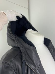 MENSWEAR - Dolce & Gabbana hoodie leather jacket - 48 UK